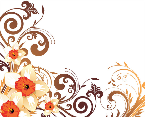 Floral background - Vecteur, image
