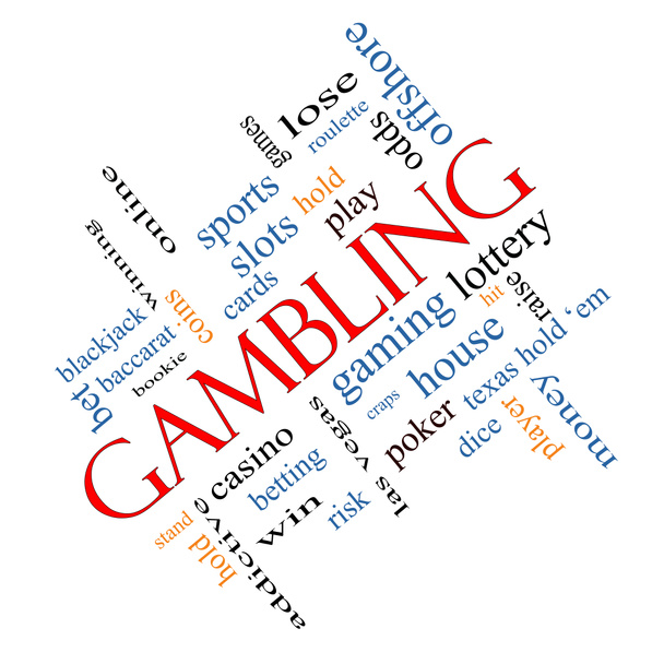 Gambling Word Cloud Concept Angled - Photo, Image