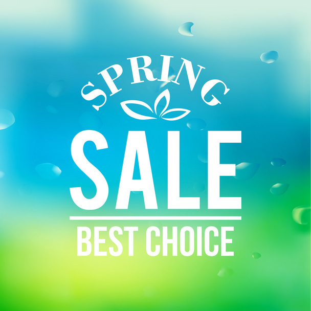 Spring sale background with text - Vector, Image