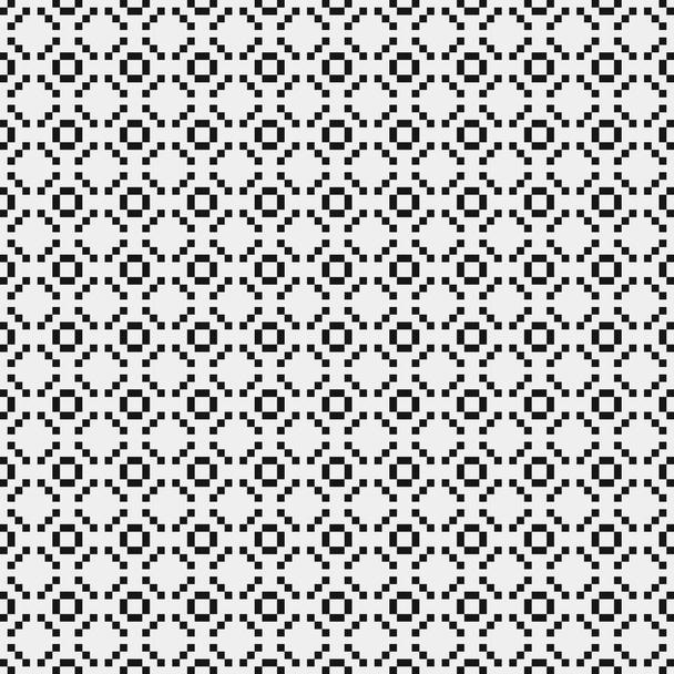 herhaling van eenvoudige geometrische abstracte zwart-witte achtergrond, vector illustratie  - Vector, afbeelding