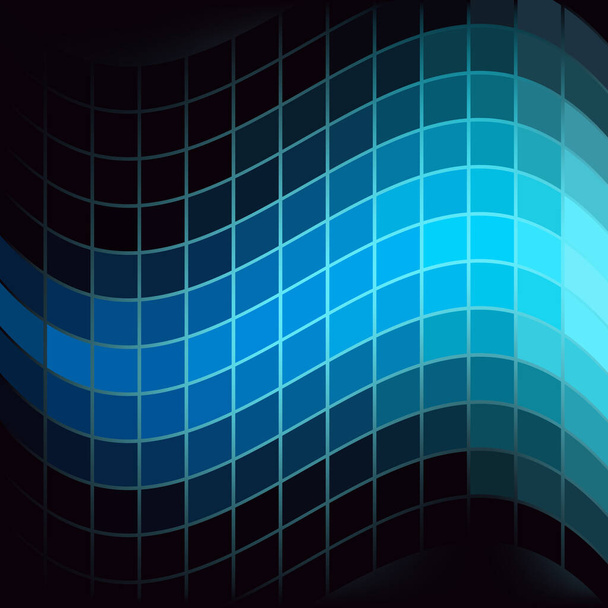 Blue Luminous Tiles in the Dark . Abstract Background . Template for your Design . Isolated Vector Illustration - ベクター画像