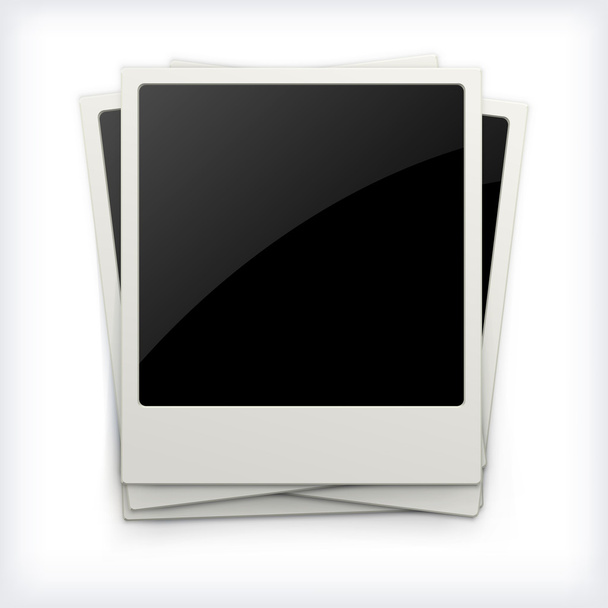 Marcos de fotos Polaroid sobre fondo blanco
 - Vector, Imagen