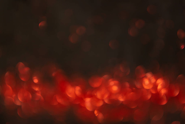 Blurred image red lights background defocused for festivals and celebrations. - Foto, imagen