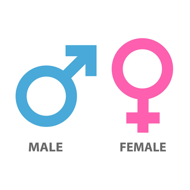 Icons and symbols for Male and female - Vecteur, image