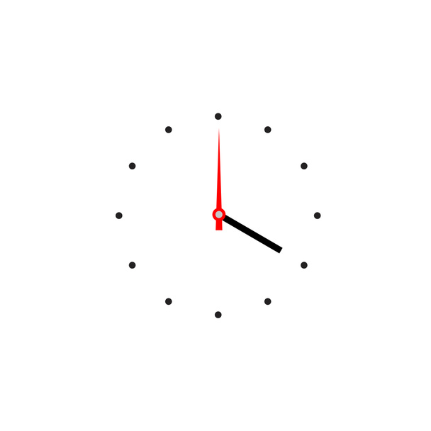 bureau simple icône horloge noire illustration  - Photo, image
