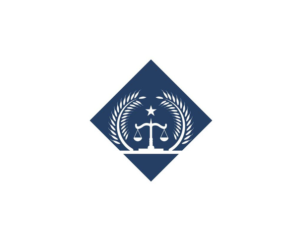 Escritório de advocacia e modelo de vetor logotipo justiça - Vetor, Imagem