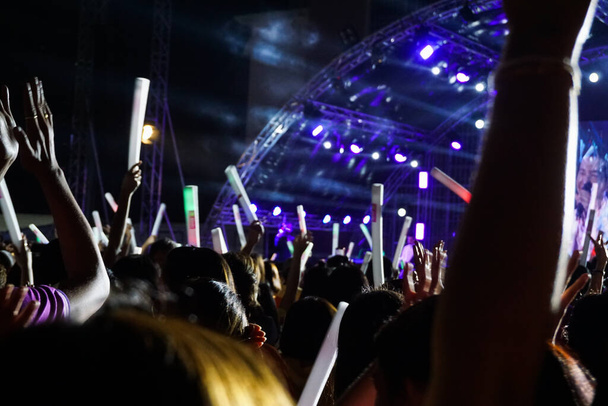 Konserdeki kalabalık, ellerinizi kaldırın.. - Fotoğraf, Görsel