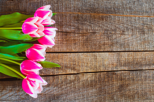 Banco di tulipani rosa e bianchi
 - Foto, immagini