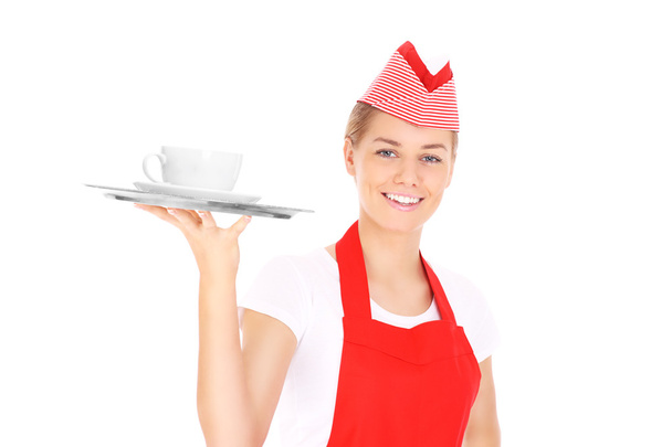 Официантка в красном
 - Фото, изображение