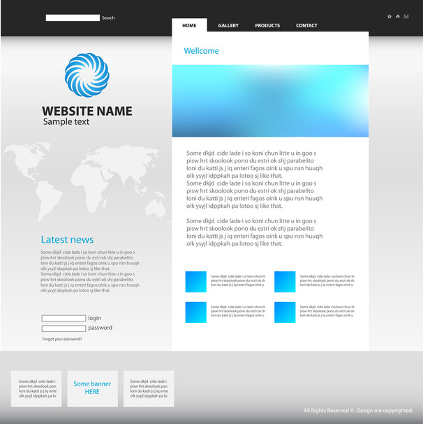 Web site design template - Вектор, зображення
