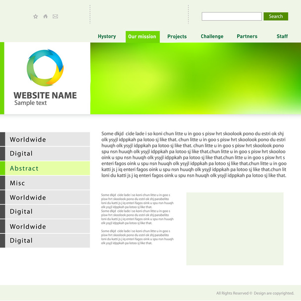 Web site design template - Vektori, kuva