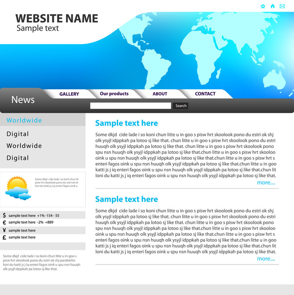 Web site design template - Вектор,изображение