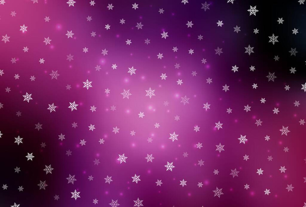 Dark Purple, fondo vectorial rosa en estilo navideño. Un diseño colorido en estilo navideño con gradiente. Plantilla para letras, tipografía. - Vector, imagen