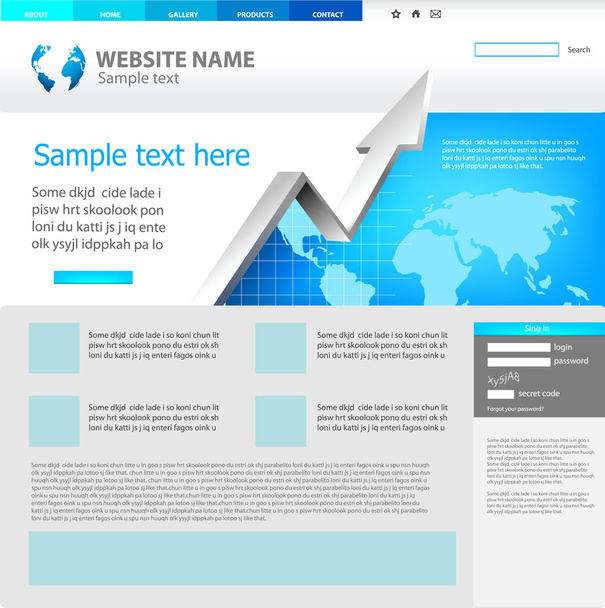 Web site design template - Vector, Image