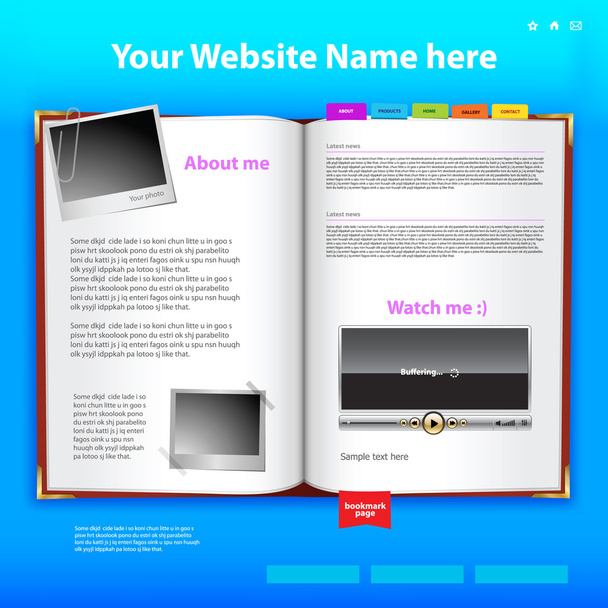 Web site design template - Vektori, kuva