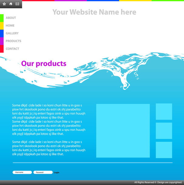 Web site design template - ベクター画像