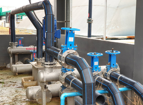 Regulační ventil pro provzdušňovací systém v čistírně odpadních vod. - Fotografie, Obrázek