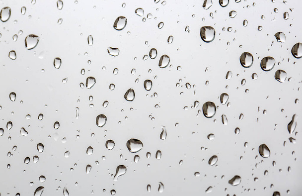water drops on glass window, textured background - Foto, Imagen