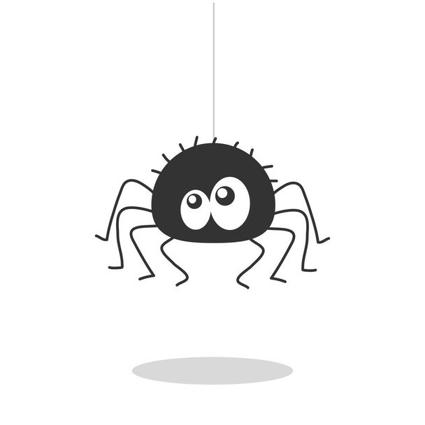 Pavouk visící vektor izolovaný na bílém pozadí. - Vektor, obrázek