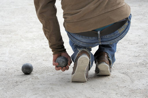 Jouer au jeu de boules en France, Europe - Photo, image