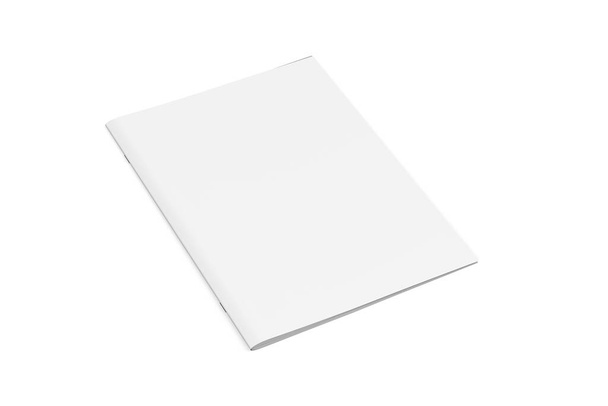 Thin book magazine mockup isolated on white background - 3d render - Photo, Image