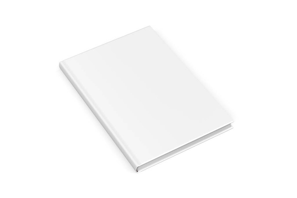 Thin book mockup isolated on white background - 3d render - Photo, Image