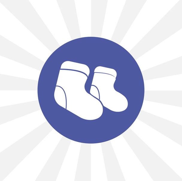 шкарпетки ізольовані проста суцільна векторна іконка
 - Вектор, зображення