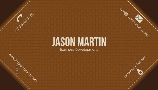 Brown creative business card - Vector, Image