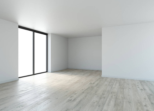Empty interior. 3d rendering. White interior with plinth - Photo, Image