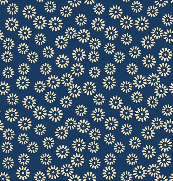 Japans schattig bloem knop vector naadloos patroon - Vector, afbeelding