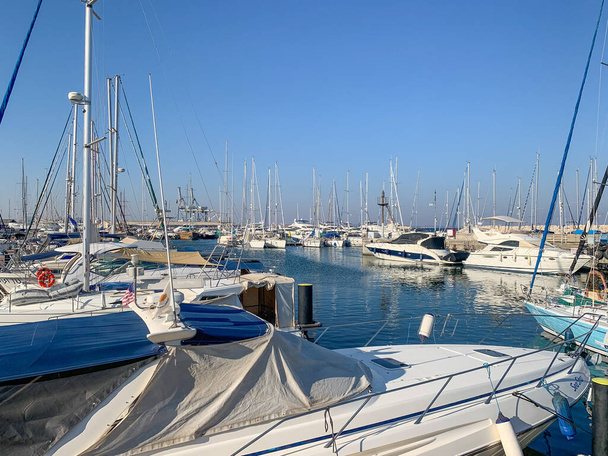  view of boats in the Cyprus Marina - Photo, Image