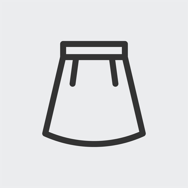Icona della gonna isolata sullo sfondo. Indossare simbolo moderno, semplice, vettore, icona per la progettazione di siti web, app mobile, ui. Illustrazione vettoriale - Vettoriali, immagini