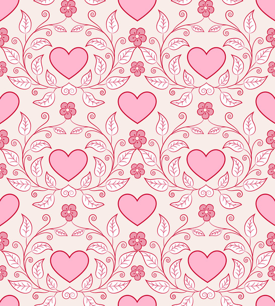Seamless pattern with hearts - Vektör, Görsel