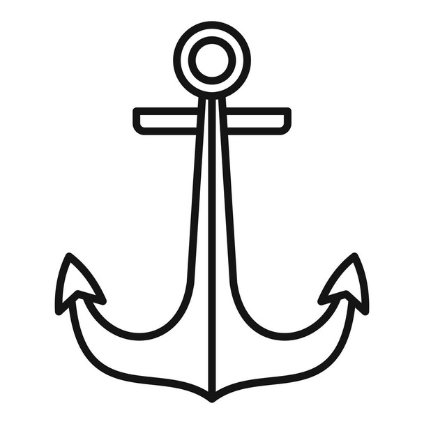 Cruise anchor icon, outline style - Wektor, obraz