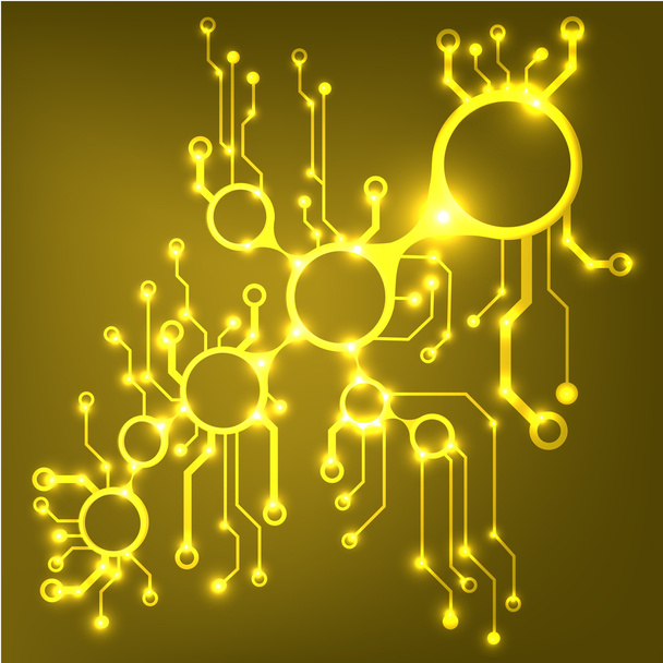 Аbstract circuit board techno background. EPS10 vector illustration pattern - Vecteur, image