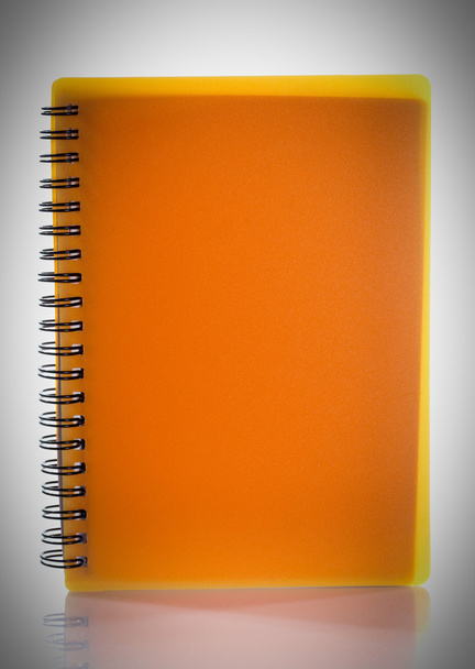 Oranje spiraal boek - Foto, afbeelding