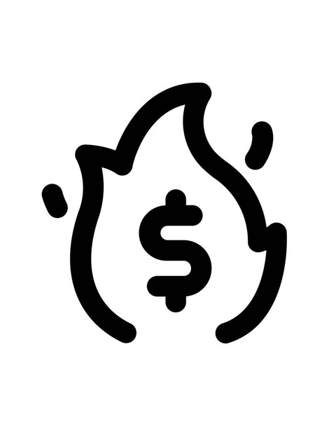 dollar sign icon, vector illustration - Vector, Image