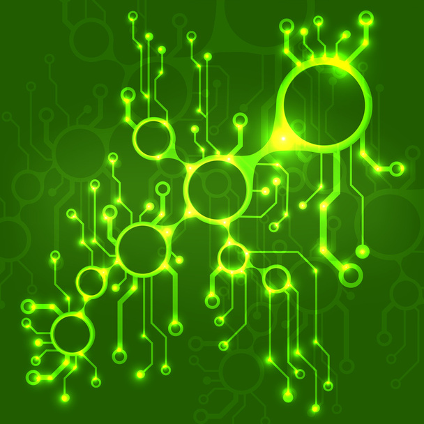 Circuit board techno background. EPS10 vector illustration pattern - Vecteur, image