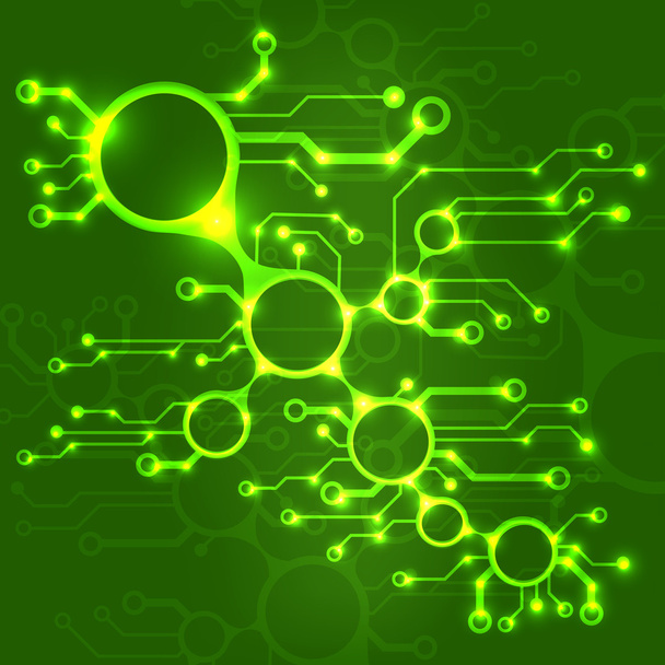 Circuit board techno background. EPS10 vector illustration pattern - Vector, Image