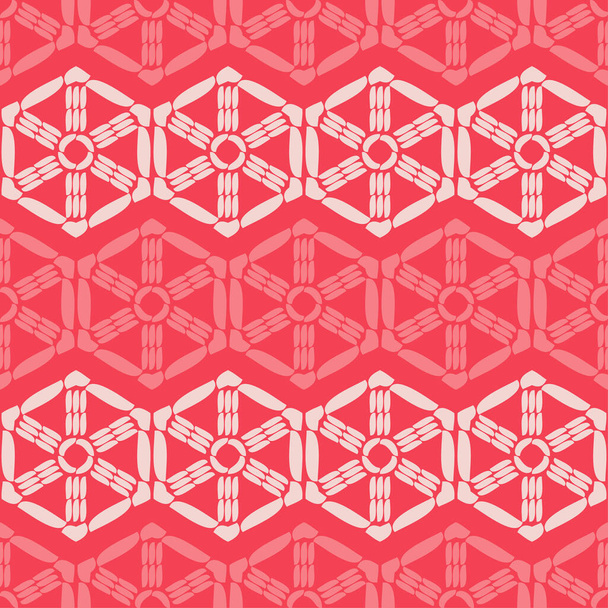 Mosaic with geometric shapes. Seamless pattern. Design with manual hatching. Textile. Ethnic boho ornament. Vector illustration for web design or print. - Διάνυσμα, εικόνα