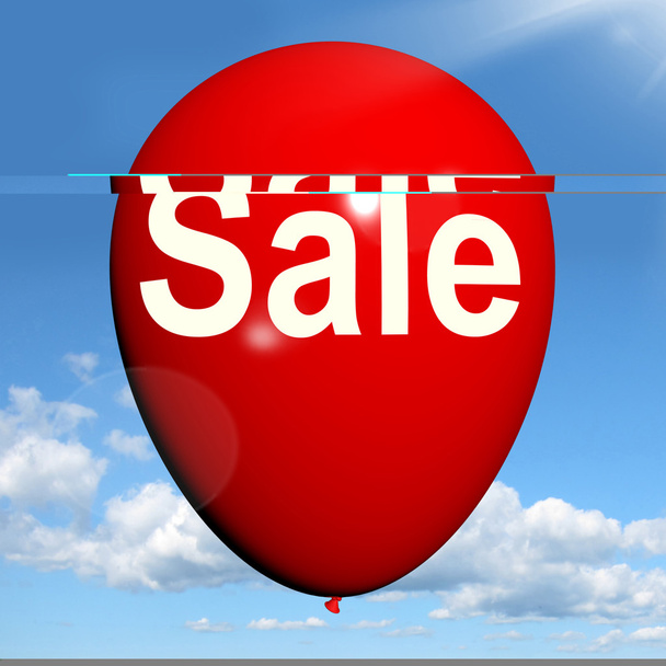 Продажа воздушных шаров показывает скидки и предложения в продаже
 - Фото, изображение