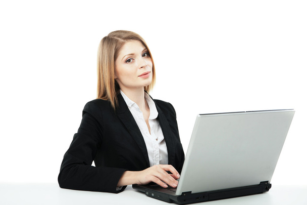 Young busines woman with notebook - Foto, Imagen