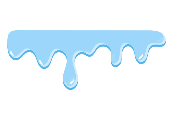 Различные формы жидкого потока и потока воды от высокого к низкому. - Вектор,изображение