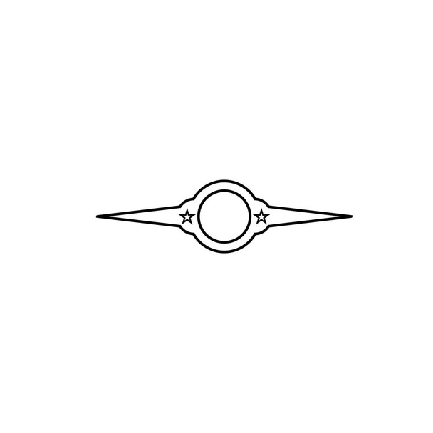 Katonai rangsor ikon vektor tervezés illusztráció sablon - Vektor, kép