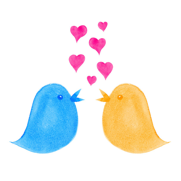 Vögel singen Liebe Herzen Dating-Konzept - Foto, Bild