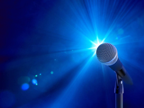 Mikrofon auf Stand bei einem Konzert - Foto, Bild
