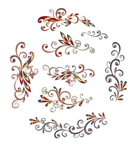 Vektorový dekorativní design Paisley, květinové prvky. - Vektor, obrázek