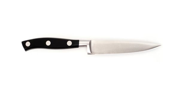 Ein scharfes Messer isoliert auf weißem Hintergrund - Foto, Bild