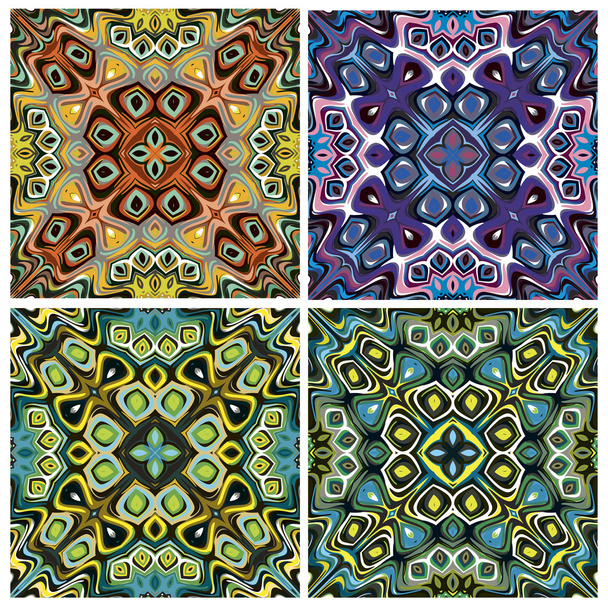 地中海スタイルのタイル パターン - ベクター画像