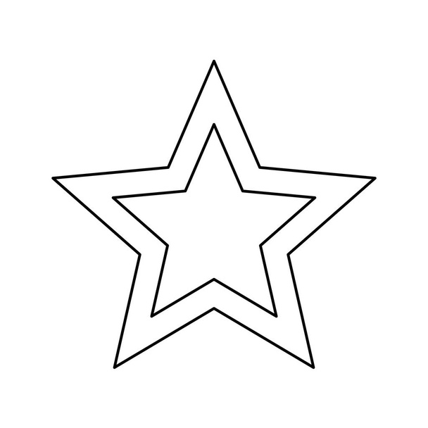 Векторный рисунок звезды, нарисованный линиями на светлом фоне. - Вектор,изображение